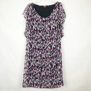 Merona Slit Shoulder Artsy Shift Party Event Wedding Guest Women's Dress Medium
